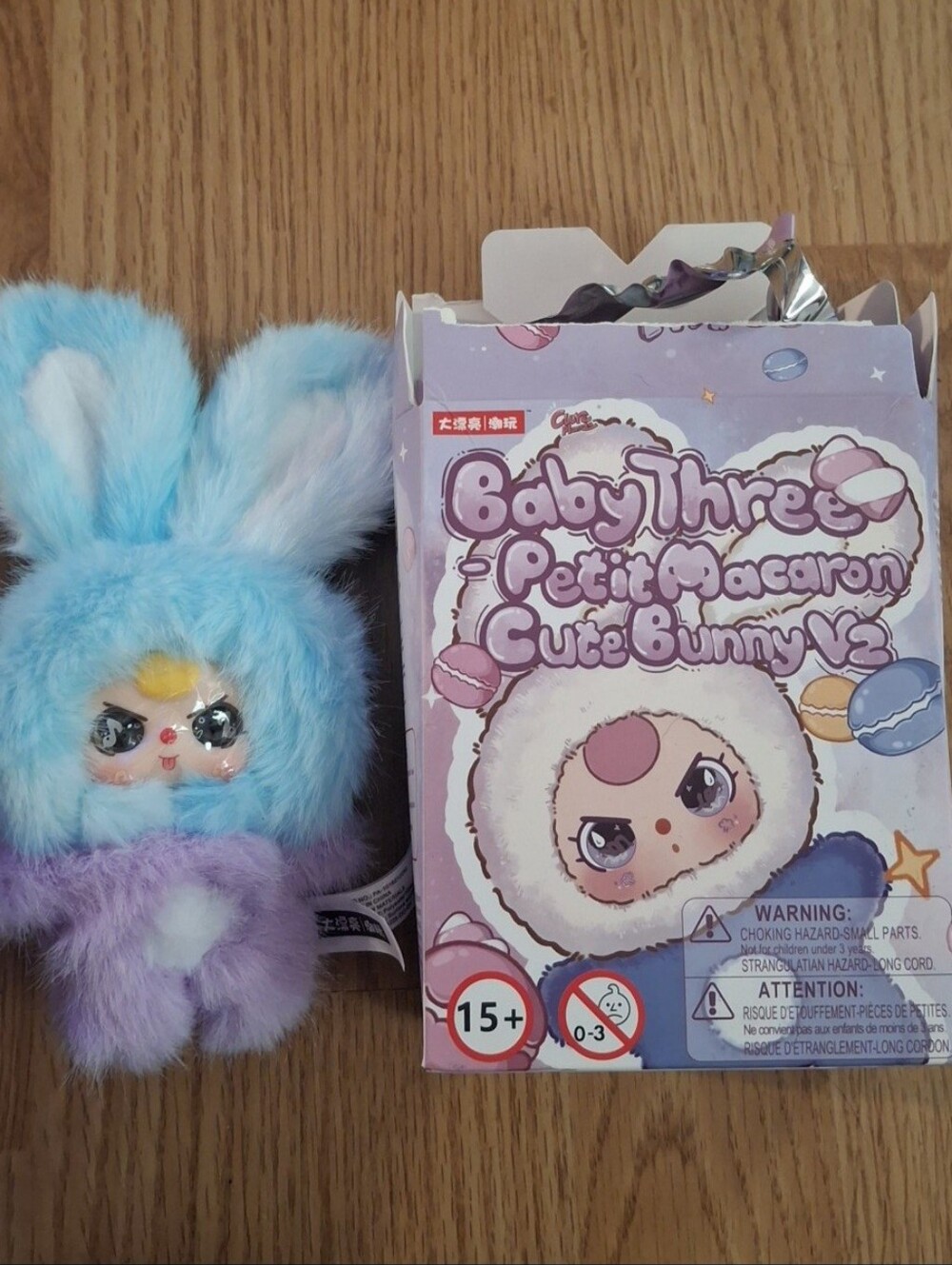 BabyThree Petit Macaron Cute Bunny V2 Plush - Blue & Lavender